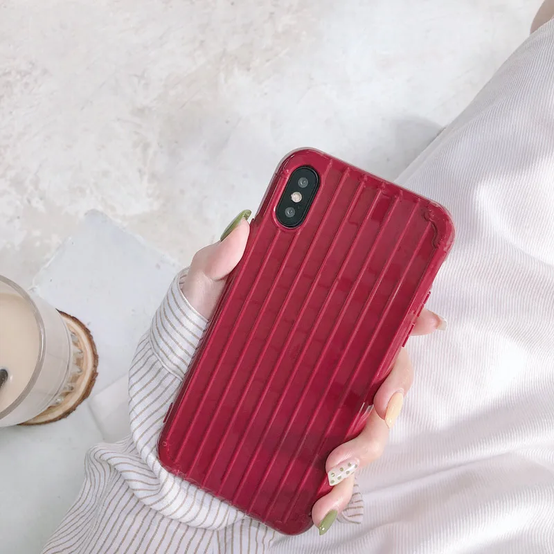 Чехол для багажа мягкий силиконовый чехол iPhone 6 6S 7 8 Plus X 10 XR XS Max 7Plus милый из ТПУ