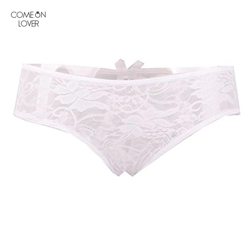 Comeonlover кружево трусики для женщин плюс размеры Crotchless шорты Femme влагалище