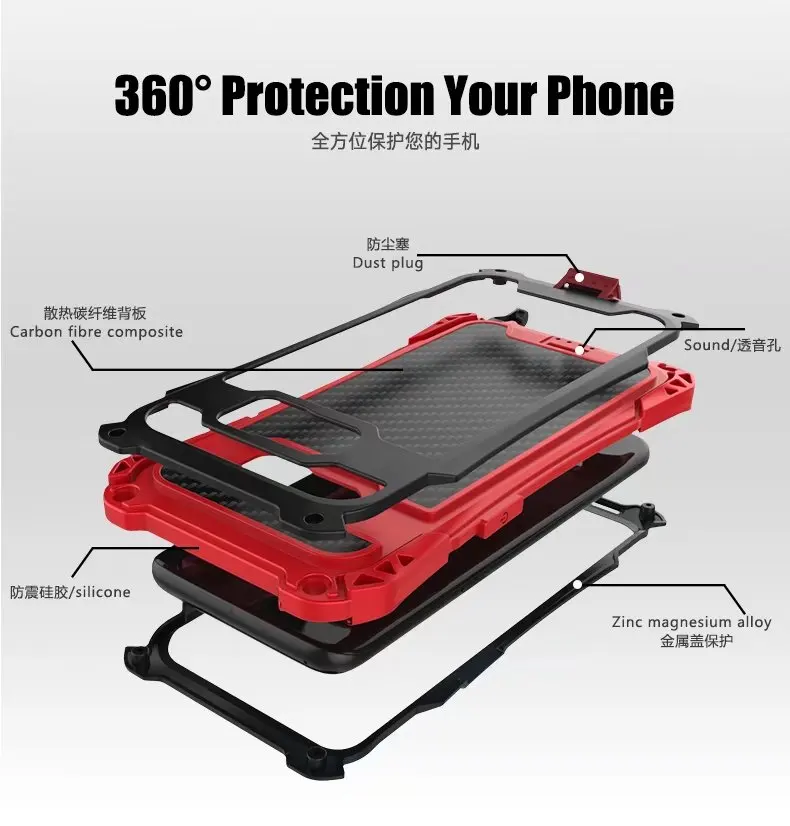 note 8 R-JUST For Galaxy S8 Plus S9 s9 plus Shockproof Dustproof Carbon Fiber Metal Armor Case Samsung Note 9 | Мобильные телефоны