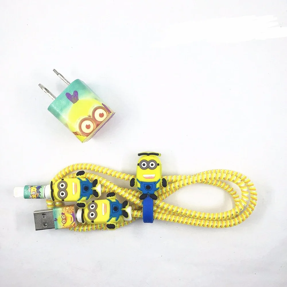 Защитный Спиральный шнур длиной 1 4 м защита кабеля USB мультяшный набор сделай сам