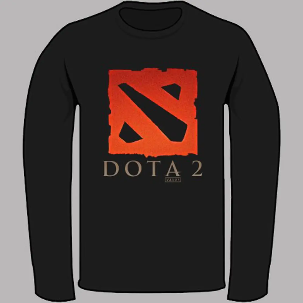 Новая Dota 2 мультиплеерная игра черная футболка с длинным рукавом Размер S-3XL |