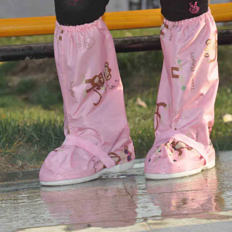 Уличные водонепроницаемые бахилы от дождя для детей девочек и мальчиков