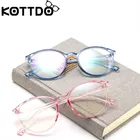 KOTTDO Новые овальные плоские зеркальные ульсветильник модные очки в оправе ретро унисекс очки трендовая оправа очки Oculos