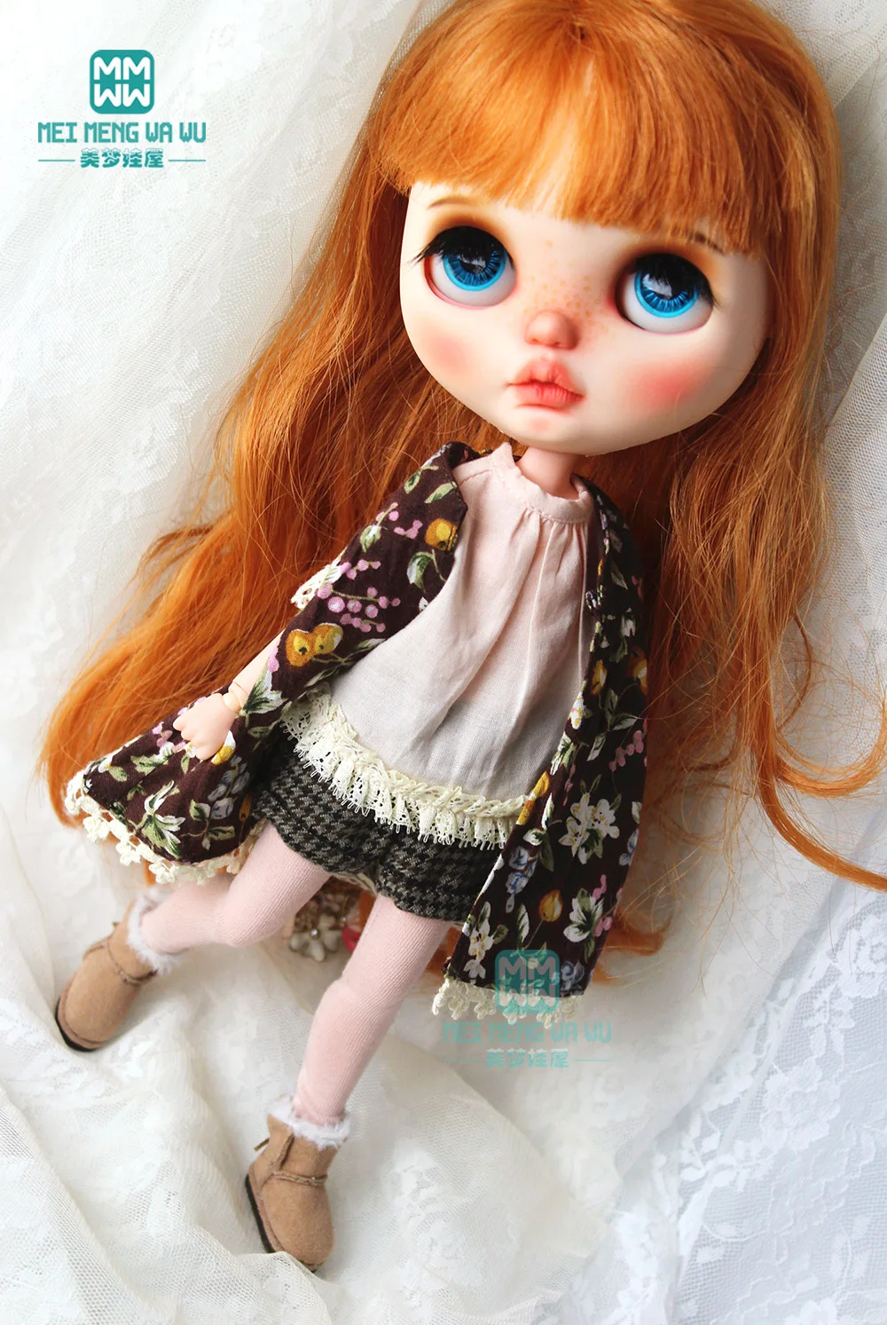 1 шт. модная одежда Blyth doll шорты с отворотами черный джинсовый клетчатый хаки для