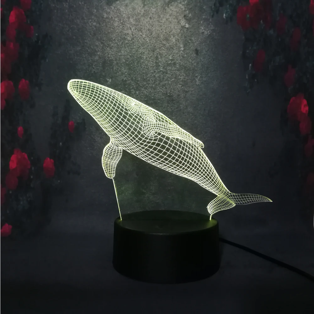 Новинка 2019 детский подарок на день 3D LED КИТ визуальный светодиодный подводный мир