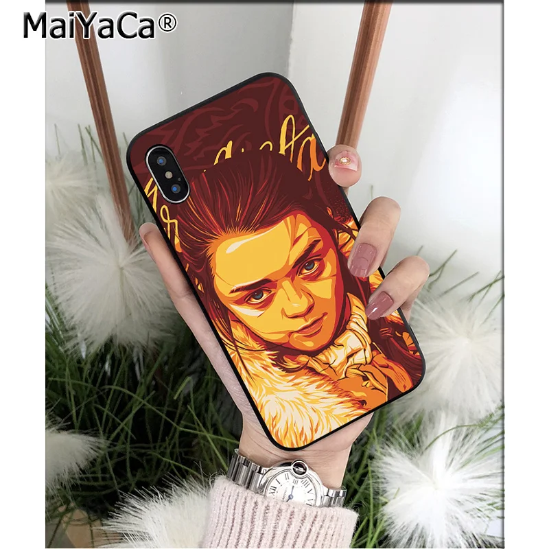 Высококачественный чехол для телефона MaiYaCa Game of Thrones Arya Stark Apple iPhone 8 7 6 6S Plus X XS MAX 5 5S