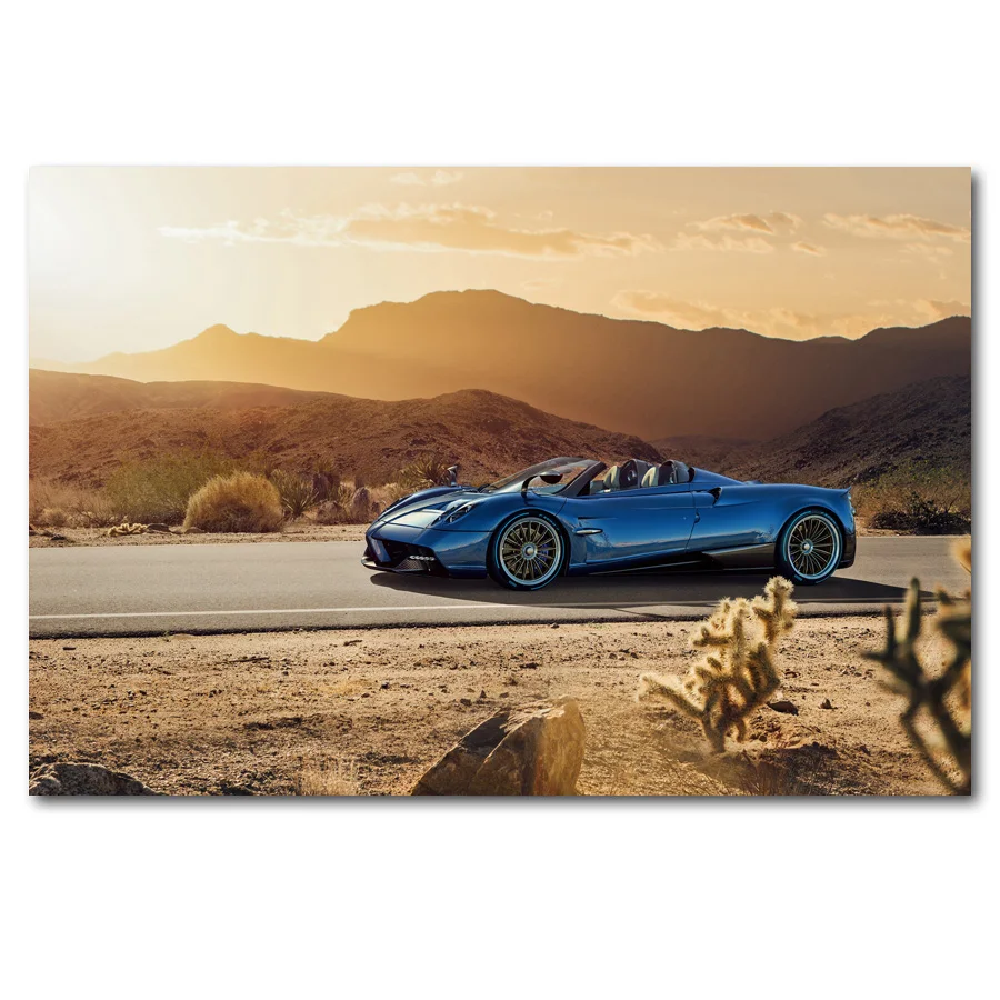 Pagani Huayra родстер спортивный автомобиль суперкар плакаты и принты настенное
