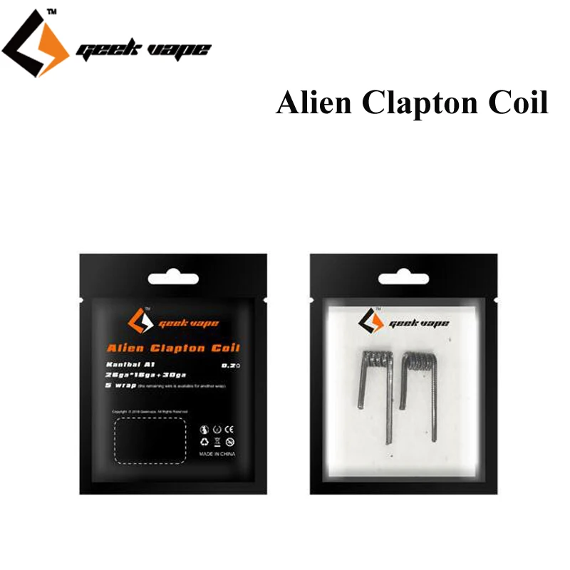 Оригинальный штапель geekvape в шахматном порядке Плавленая катушка clapton 0.2ohm готовые