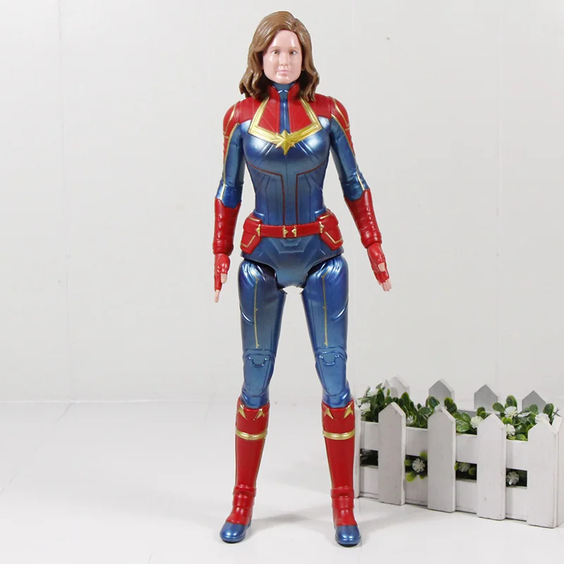 30 см MCU супергерой фигурка Мститель 4 эндшпиль Капитан Америка Росомаха Человек-паук Железный человек Тор танос Халк Росомаха игрушки - Цвет: Carol bag
