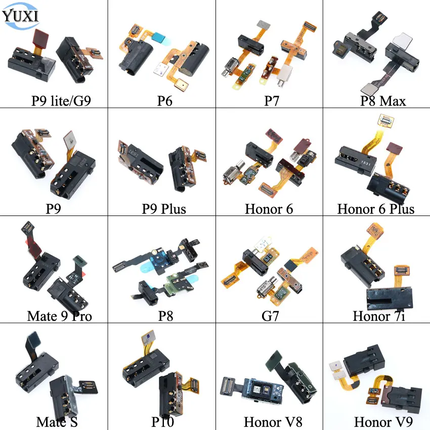 Наушники YuXi 1 шт. аудиоразъем для наушников гибкий кабель Huawei P6 P7 P8 Max P9 Plus Lite G7 G9 Honor