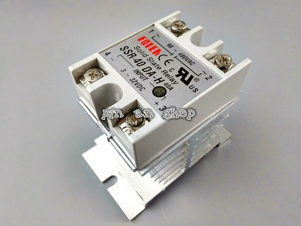 SSR 40 DA H DC AC твердотельное реле 40A 3 32V / 90 480V w теплоотвод|relay ssr 40a|ssr 40asolid state relay |