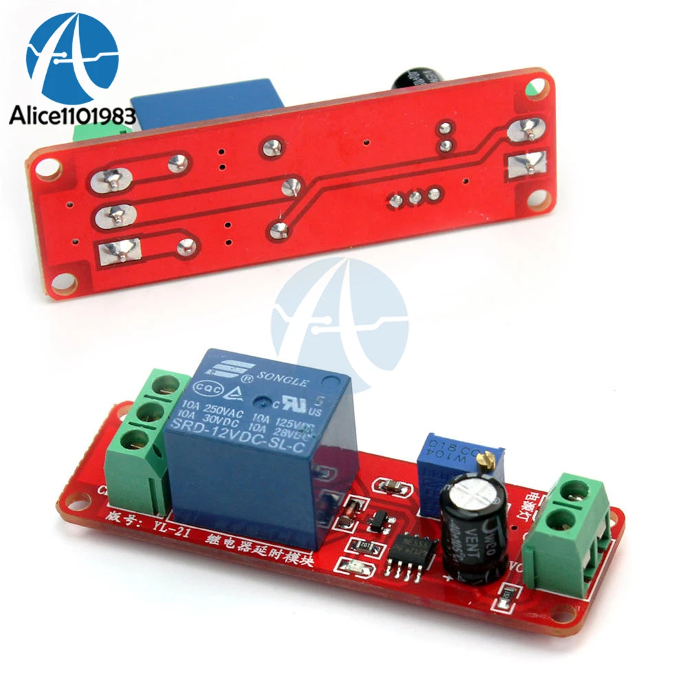 Модуль защиты реле задержки 12 В постоянного тока на основе микросхемы NE555