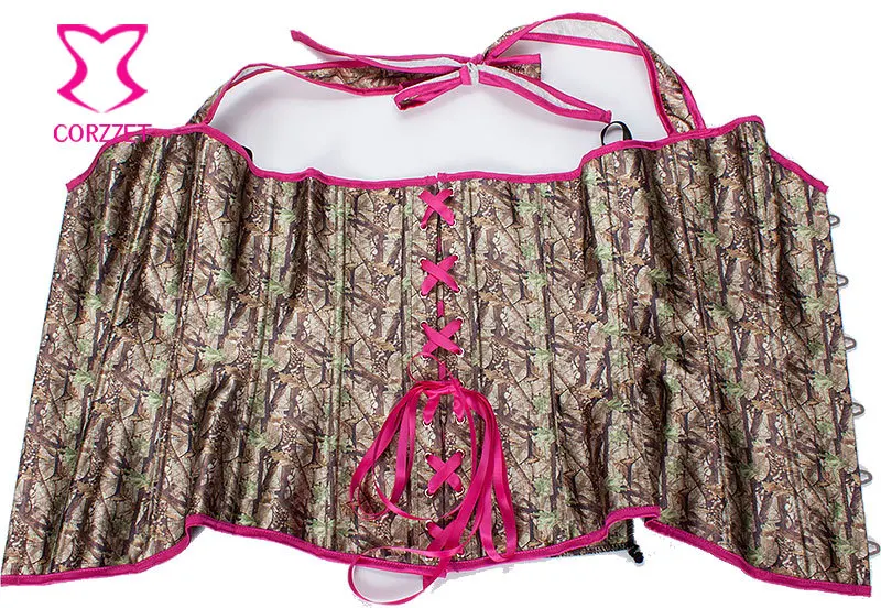 Burlesque корсет Halter Топы готическая одежда Женский для талии и бюстье сексуальные