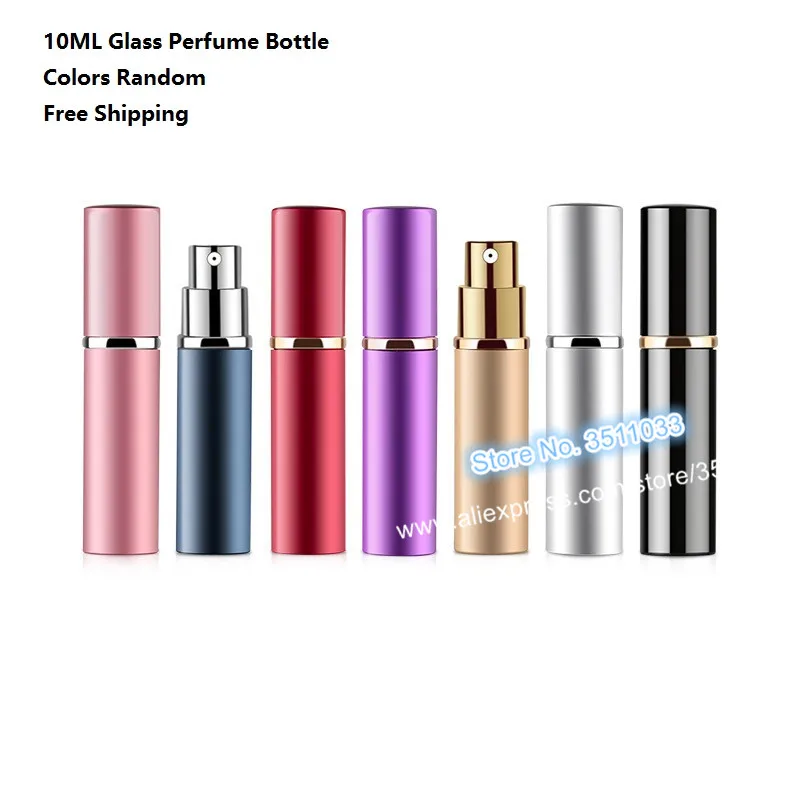 10 мл Серебристый Золотой металлический корпус стеклянный бак распылитель для