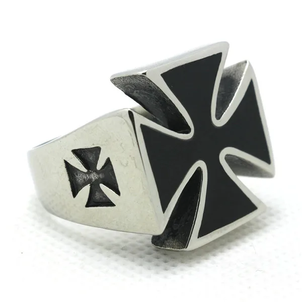 Модное высококачественное кольцо с маленьким крестом Jesus Cross для мужчин 316L из