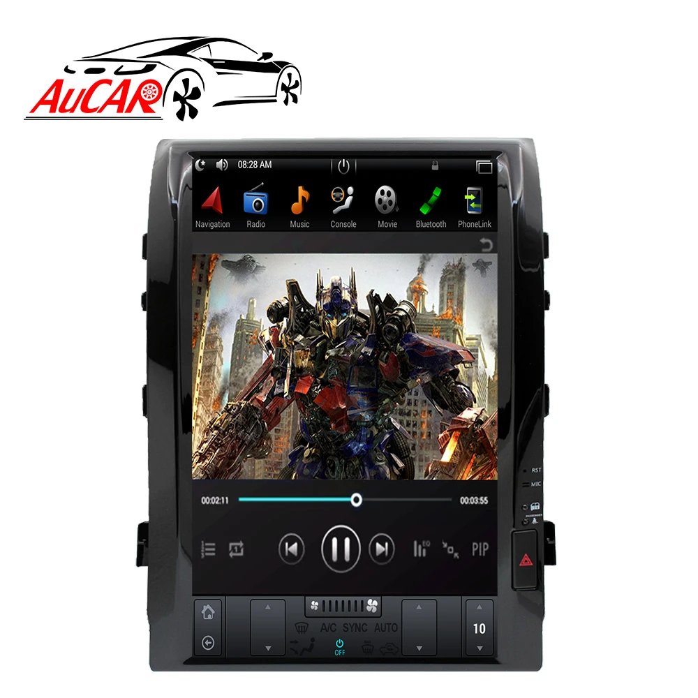 2 DIN Android 8,1 Tesla 1" Автомагнитола для Toyota Land Cruiser 200 LC 200 2008- 1 DIN кассетный плеер Авторадио Стерео HDMI
