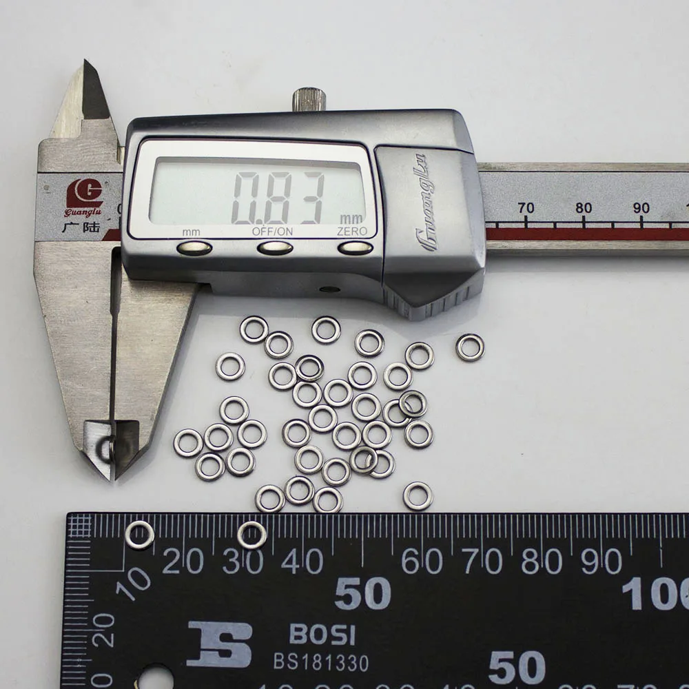 Size 3 200 шт сверхпрочные кольца из нержавеющей стали, рыболовные отсадные кольца, Клеммная снасть, компонент приманки - Цвет: Size 3