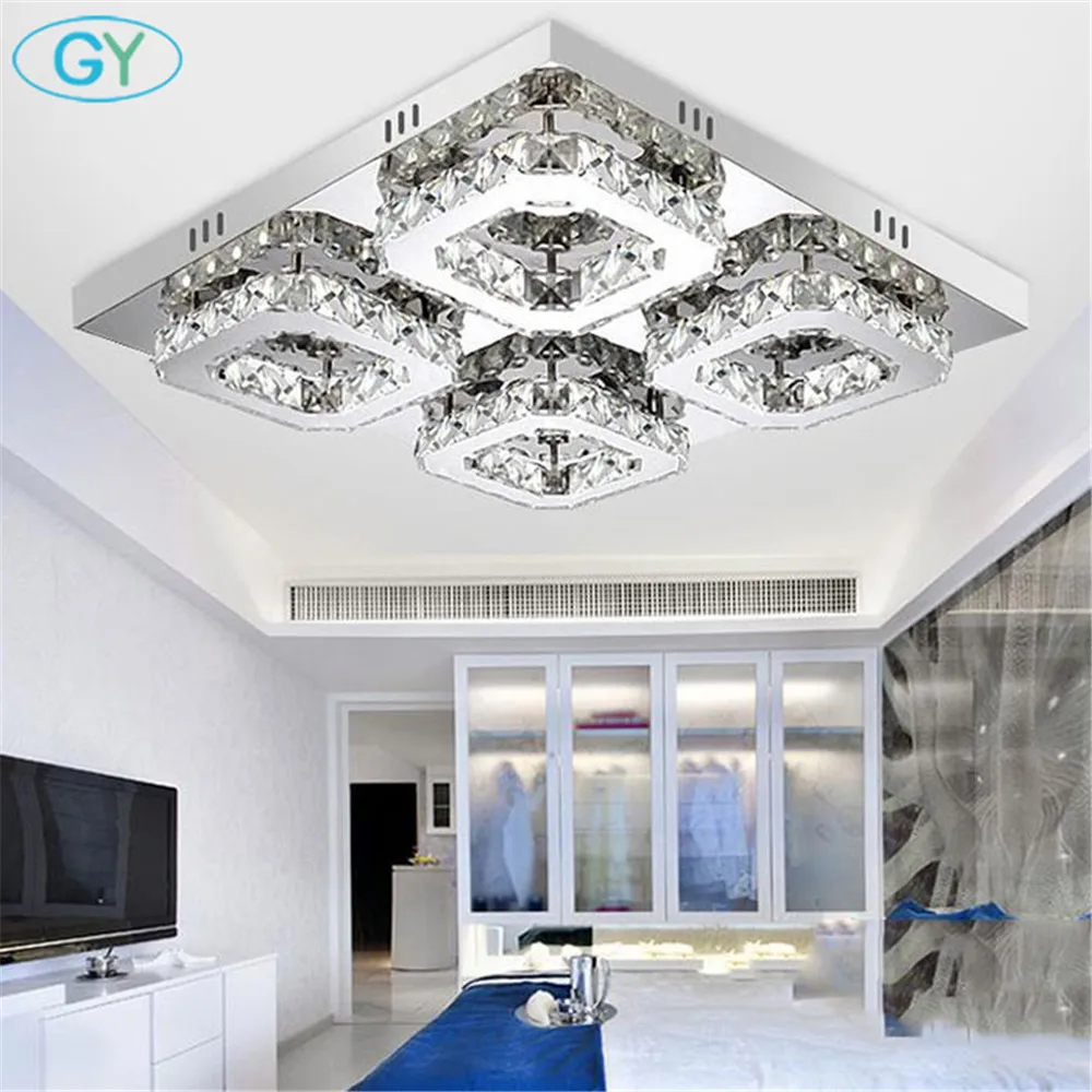 Светодиодные Современные Хрустальные потолочные светильники размером 40*40 см 48