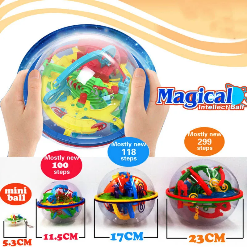 3D головоломка волшебный лабиринт шар 299 уровень perplexus интеллект мрамор игра IQ