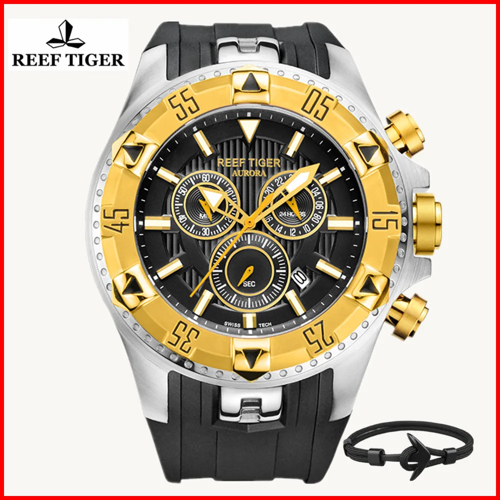 Relojes hombre Топ 2019 Роскошные Брендовые спортивные мужские наручные часы Reef Tiger с