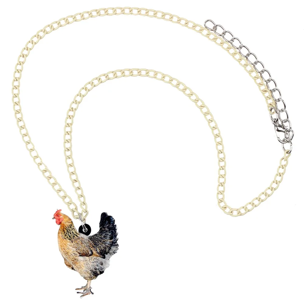 Оригинальное акриловое куриное ожерелье WEVENI с кулоном цепочка-чокер модное