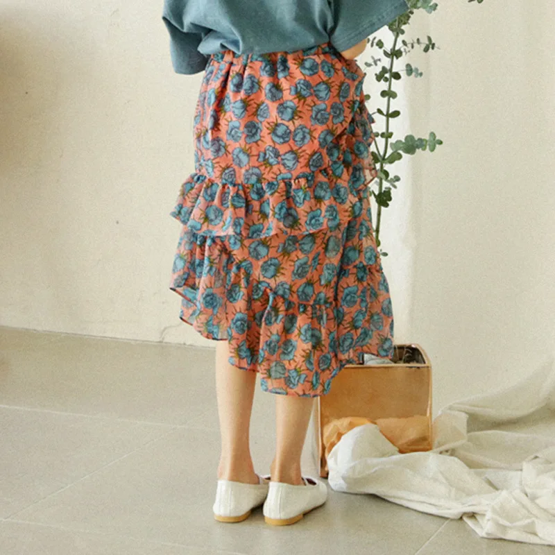 Летняя многослойная юбка с оборками для маленьких девочек винтажная высокой