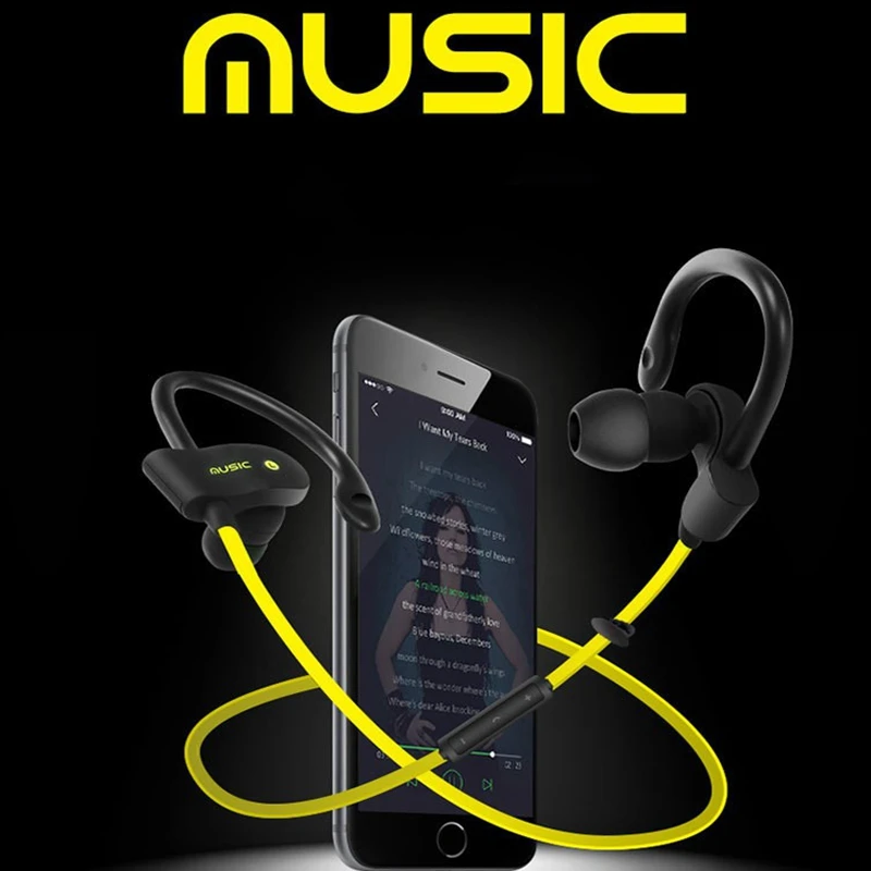 Original Hongsund earphone wireless sport bluetooth headset supports 4.1 stereo ear ear-plugs double universal mobile headsets |