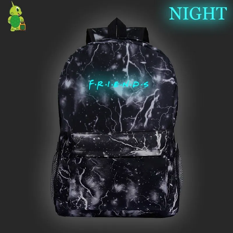 12 Рюкзак для друзей Mochila, повседневные дорожные сумки для женщин и мужчин, рюкзак для ноутбука, светящиеся школьные сумки для подростков, мальчиков и девочек, детский рюкзак для книг - Цвет: 12