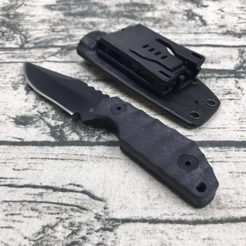 D2 Сталь G10 Ручка 59HRC фиксированный нож открытый маленький Фиксированный Клинок
