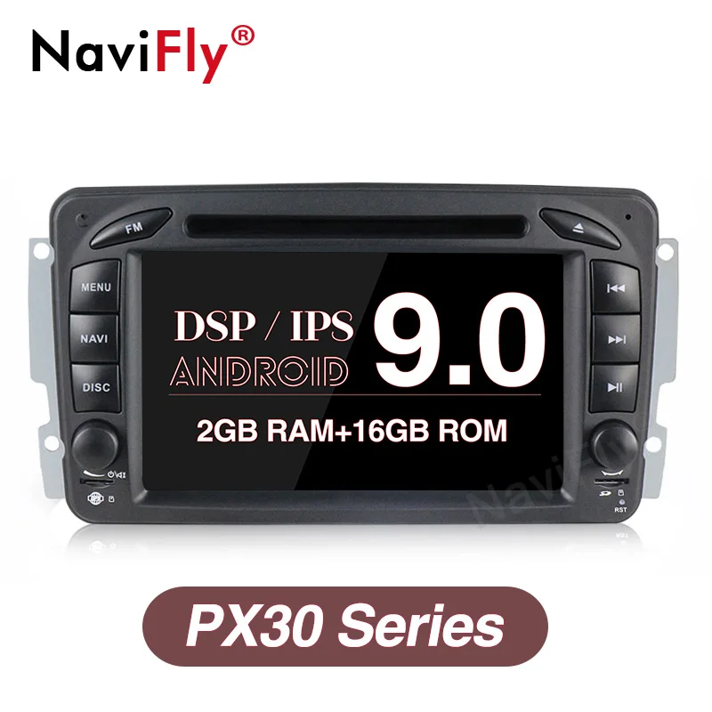 Navifly 7 ''сенсорный экран ips/DSP Android9.0 Автомобильный DVD плеер для Mercedes benz W209 W203 W168 W463