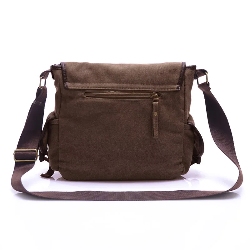 Новое поступление холст Курьерские сумки Для мужчин крышка Кнопка Повседневное