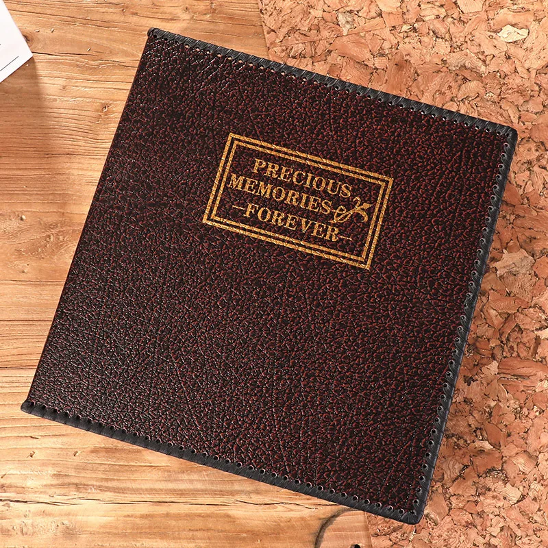 PU кожаный фотоальбом Винтаж ручной работы Семья Свадебные giftsAlbum самоклеящаяся 20 страниц 12-дюймовый Diy вставного типа для производства бумажных ламинатов альбом