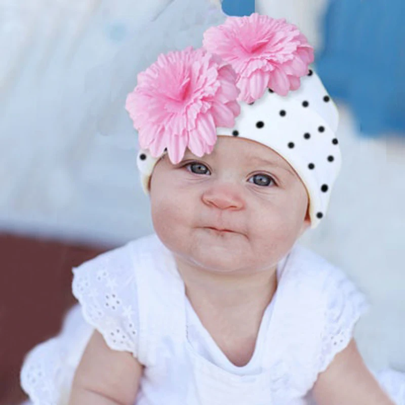 Baby Hat Floral Kids Girl Hats Caps Flower Boys Children's Spring Autumn Winter For Girls Newborns Accessories H21 | Детская одежда