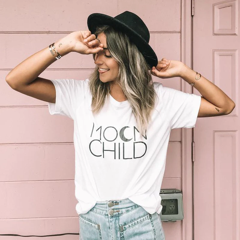 Детская футболка Moon Винтажная с астрологическим графическим рисунком новинка