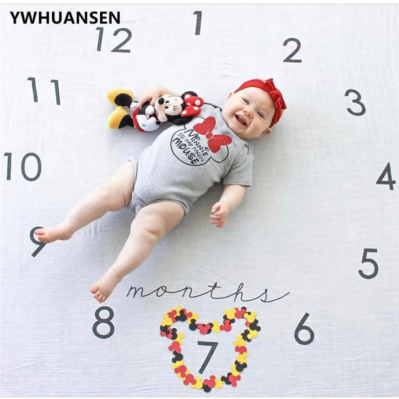 YWHUANSEN 100*100 см хлопок ребенок позирует реквизит для выращивания ребенка