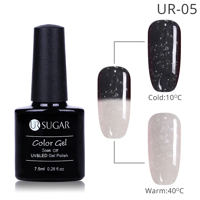 Snowy5 Ur Sugar, термогель-лак, температура, изменение цвета, блестящий Гель-лак, впитывающий УФ-Гибридный лак, Полупостоянный Гель-лак - Цвет: Snowy5