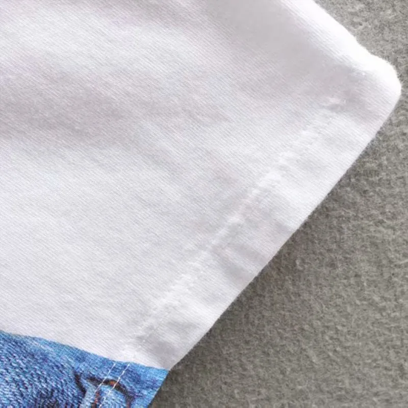 NSZ Женская хлопковая белая футболка Летняя круглый воротник короткий рукав