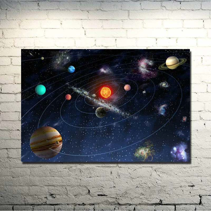 Шелковый постер Галактика Космос Звезды Туманность искусство печать 13x20 24x36 дюймов Вселенная пейзаж