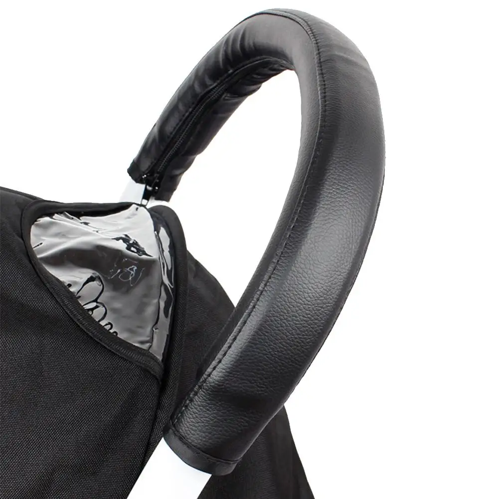 Baby Stroller Handrail Case Cover Accessories Pu Leather Handle Removable Zipper Cart General Non-slip Armrests | Мать и ребенок