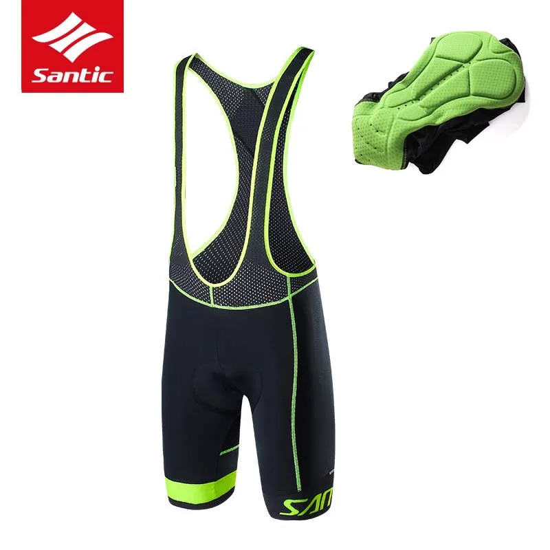 green bib shorts Santic, набор для велоспорта, для мужчин, Pro Team, Триатлон, велосипедный костюм, 4D, мягкий, MTB, шоссейный велосипед, Джерси, набор, одежда для велоспорта, Ropa Ciclismo - Цвет: green bib shorts