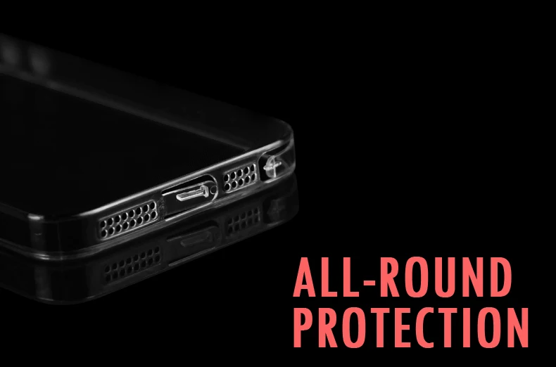 Ультратонкий оригинальной прозрачный чехол из мягкого пластика (ТПУ) для iPhone 5 5S.