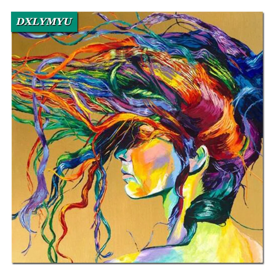 Алмазная вышивка портрет картина стразы бриллиант рукоделие квадратная