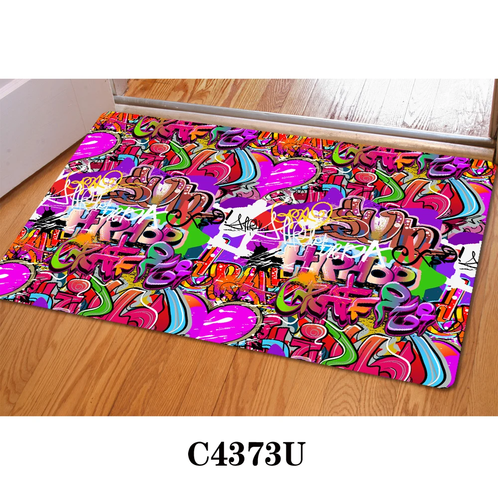HUGSIDEA 3D коврик с принтом граффити для входной двери коврики гостиной кухни