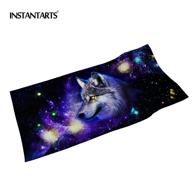 CC3196 INSTANTARTS 3D Galaxy Wolf животные принтованное из микрофибры полотенце для плавания s быстросохнущее спортивное полотенце для отдыха на природе сушильное банное полотенце s - Color: CC3196