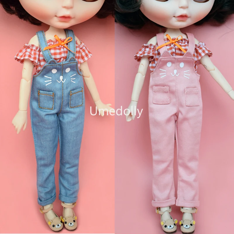 Комбинезон для кукол с милым рисунком кота 1 шт. 1/6 комбинезон Blyth Azone кукла licca