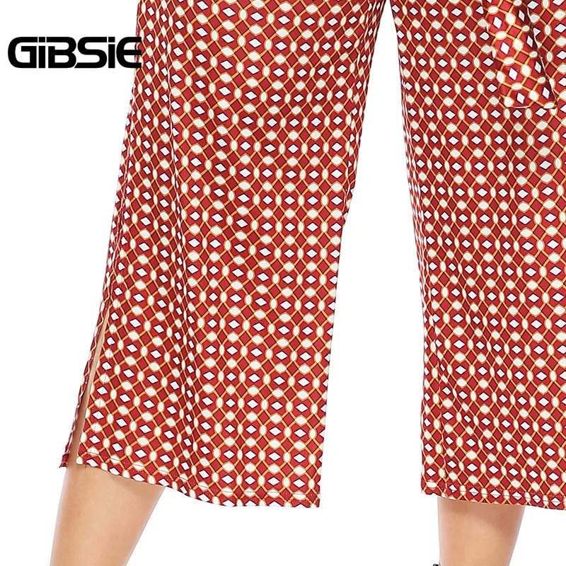 Женский комплект из топа и брюк GIBSIE повседневный двух предметов с v образным