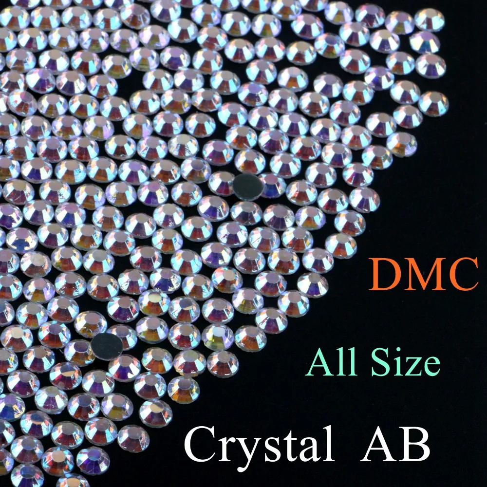 Высокое качество! Кристалл AB Цвет горячей фиксации Стразы DMC класса стеклянные