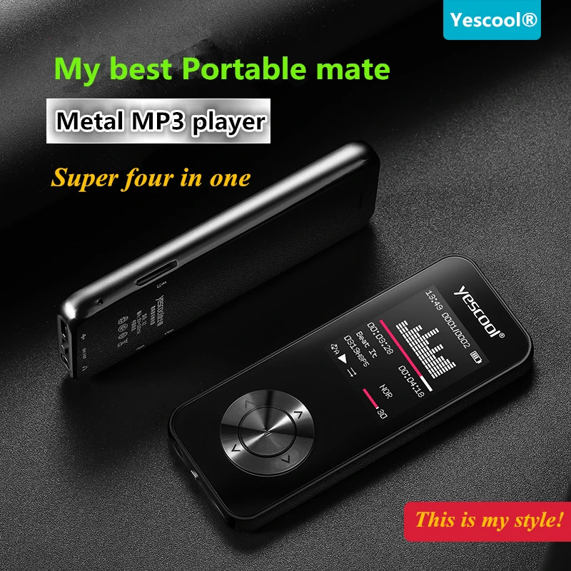 Yescool X2 1,8 дюймов без потерь hifi музыкальный плеер MP3 плеер Bluetooth динамик электронная книга FM радио Диктофон мини Спорт walkman