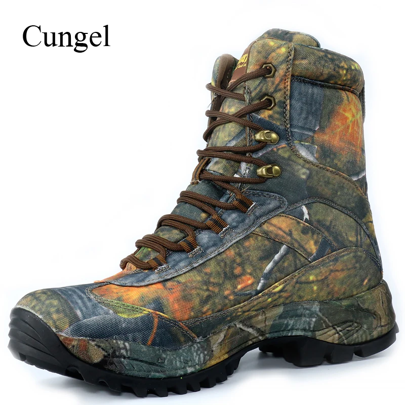 

Cungel Sneakers Men Camouflage Outdoor Hiking Shoes Winter/Autumn waterproof Nylon Tactical Boots Male Trekking Hunting Boots