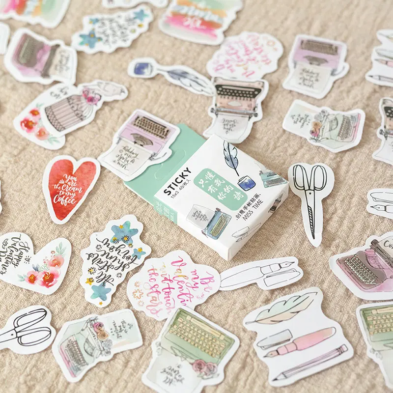 zhiyounidongwo 45 листов канцелярские наклейки s Kawaii цветок с днем рождения дневник планировщик декоративные мобильные наклейки s Скрапбукинг DIY стикер для рукоделия - Цвет: zhiyounidongwo